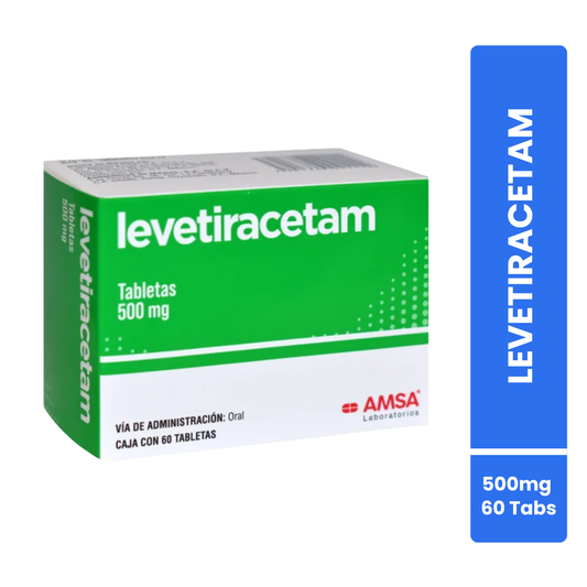Levetiracetam 500 Mg Caja con 60 Tabletas Amsa