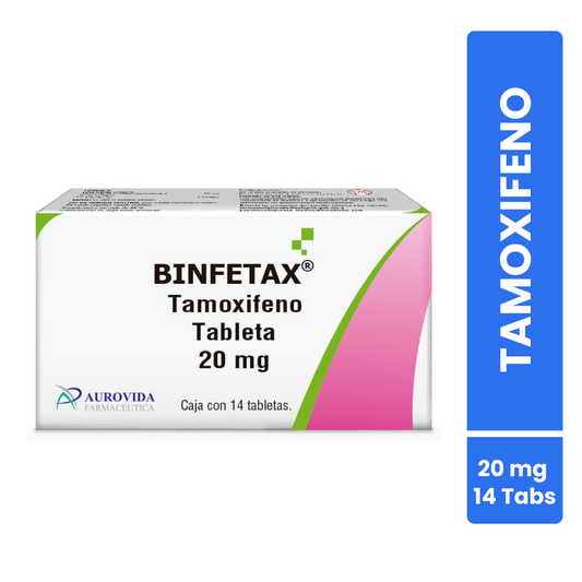 Binfetax Tamoxifeno 20mg Con 14 Tabletas Aurovida
