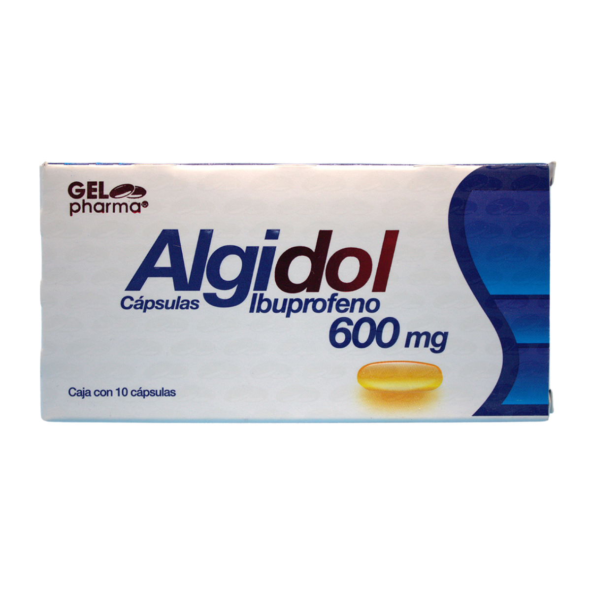 Gelpharma Algidol Ibuprofeno 600 mg Caja con 10 Cápsulas