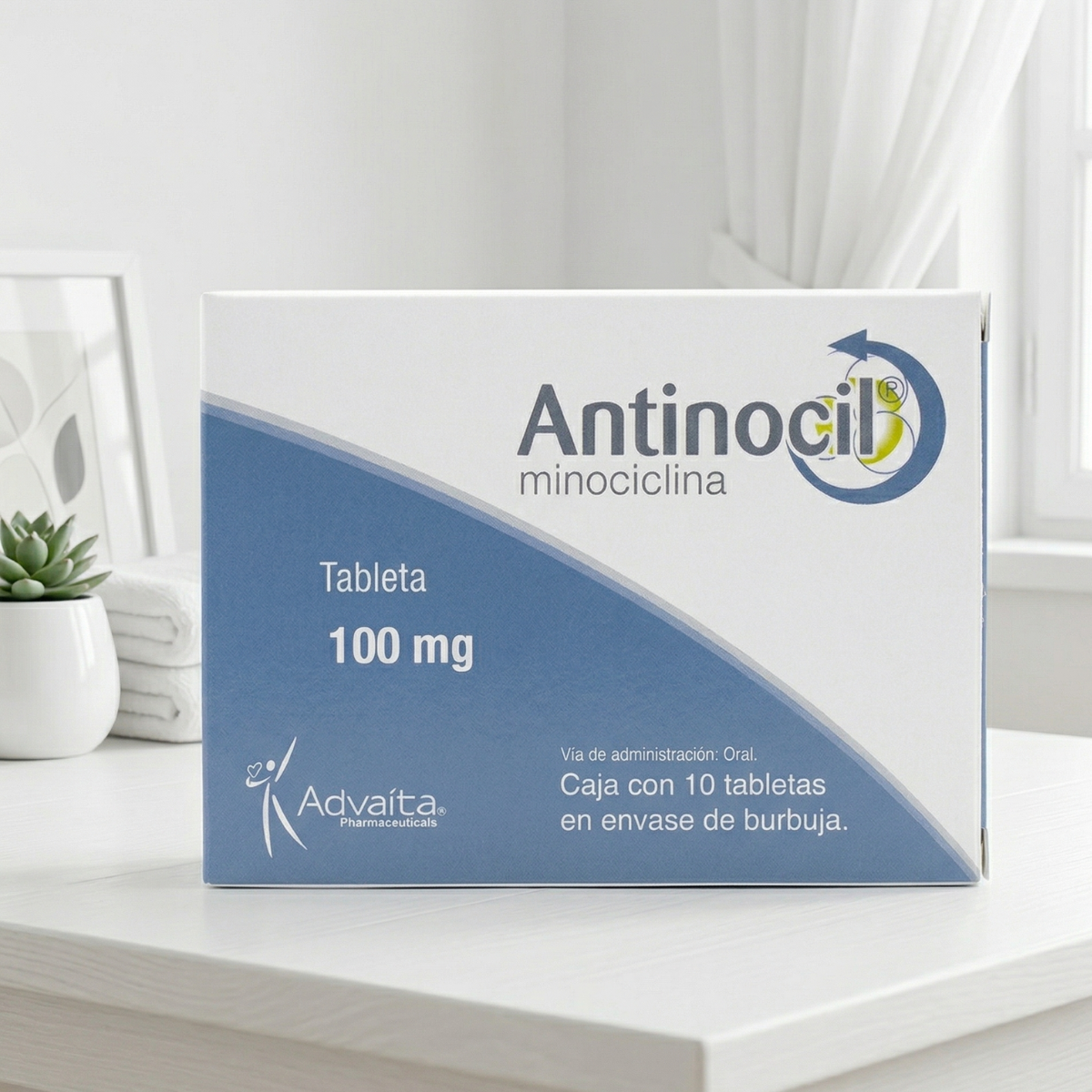 Antinocil Minociclina 100 mg 10 tabletas