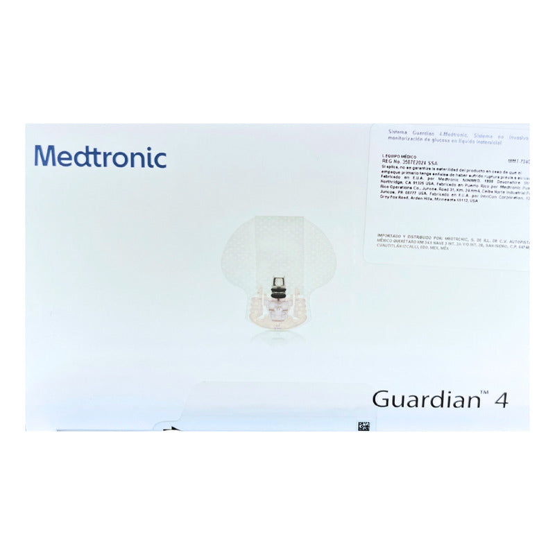 Sensores Guardian 4 System Caja Con 5 Sensores Medtronic Blanco