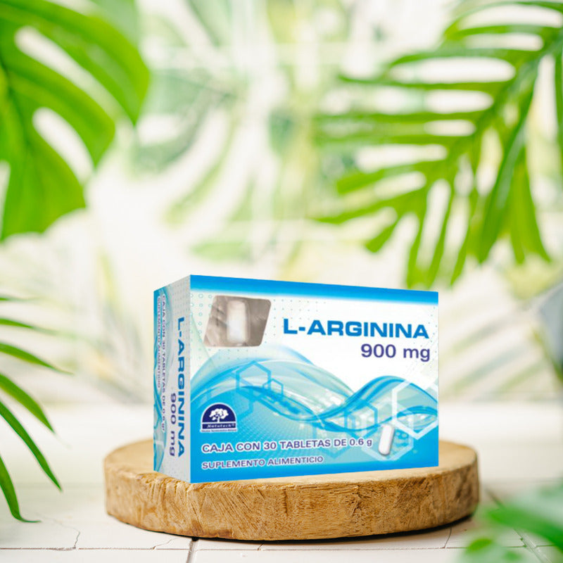 L-arginina 900 Mg 30 Tabletas Suplemento Natutech Sin Sabor