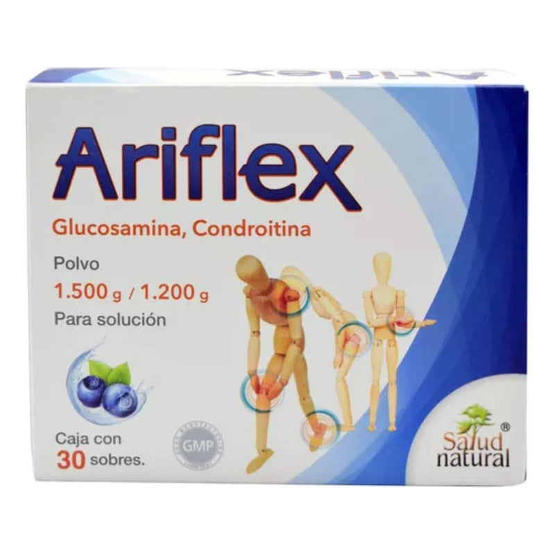 Ariflex Glucosamina Condroitina En Polvo Caja Con 30 Sobres