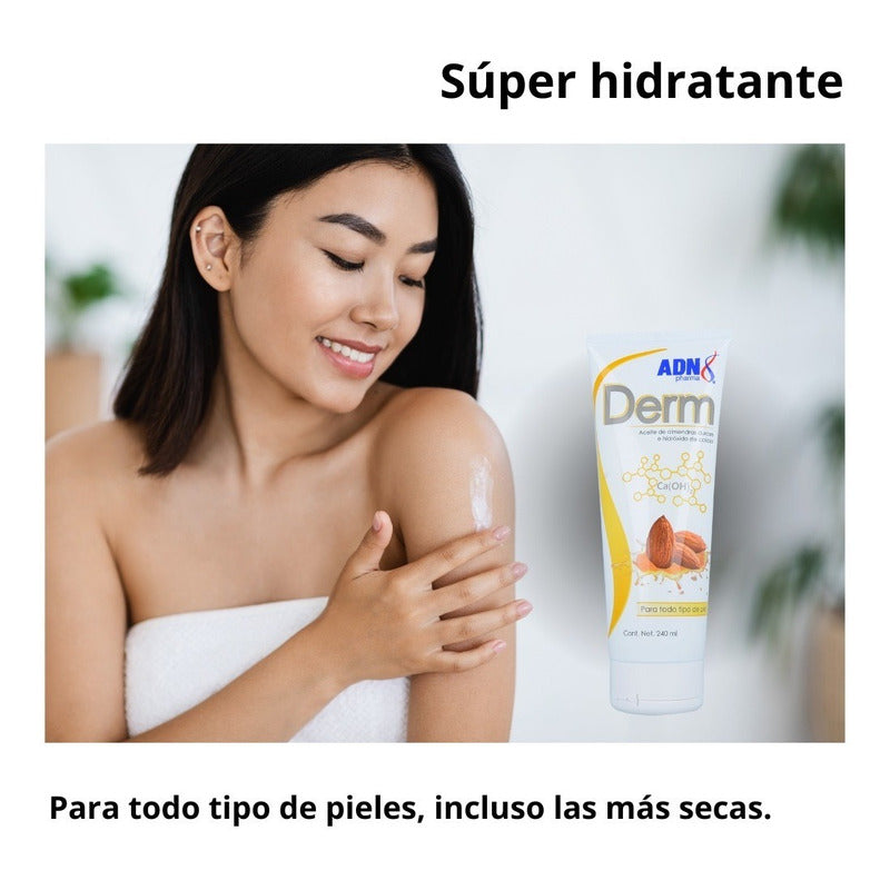 Adn Pharma Crema Corporal Con Aceite De Almendras Dulces, Hidratación Profunda, 240 Ml