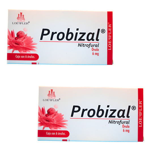 Probizal Nitrofural 6 Mg 2 Cajas 6 Óvulos C/u Loeffler