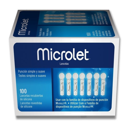 Contour Microlet Lancetas Caja Con 100 Lancetas