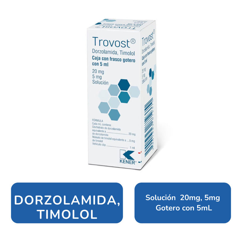Trovost Dorzolamida Timolol 20/5ml Gotero 5ml Kener