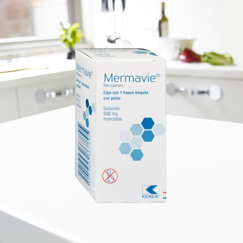 Mermavie Meropenem Solución Inyectable 500mg 1 Frasco Ámpula
