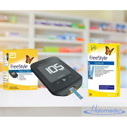 Glucómetro Freestyle Optium Neo Con 50 Tiras Y Puncionador Amarillo