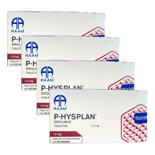 P-hysplan Sirolimus 4 Cajas Con 60 Tabletas Raam