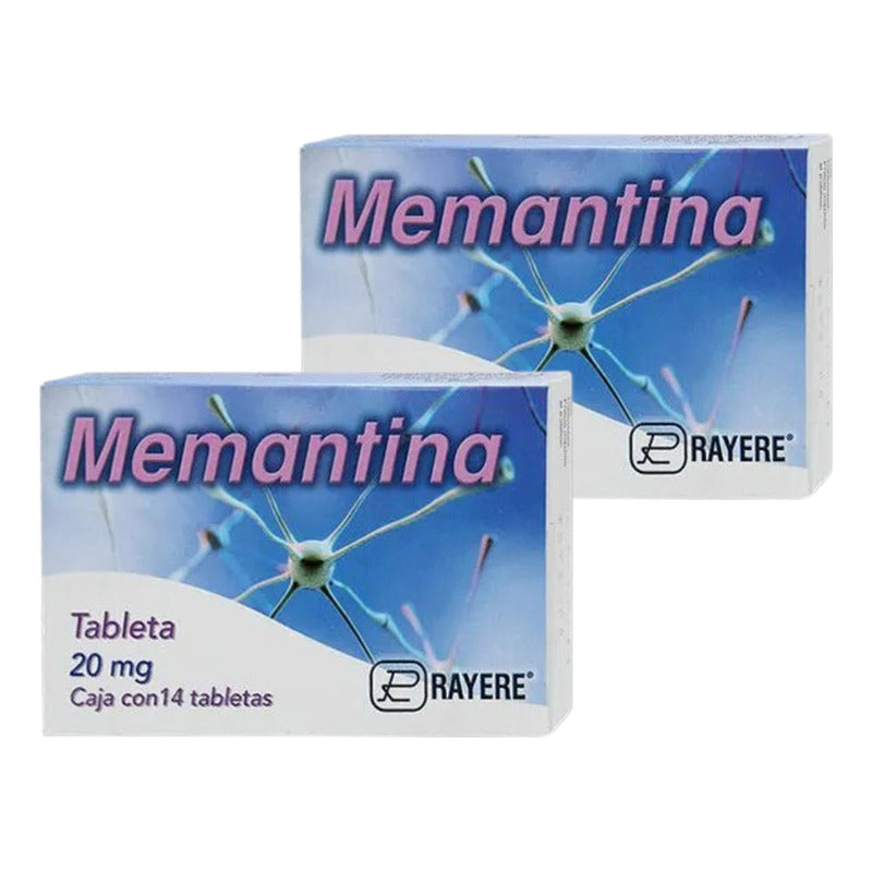 Pack Memantina 20 Mg 2 Cajas Con 14 Tabletas C/u