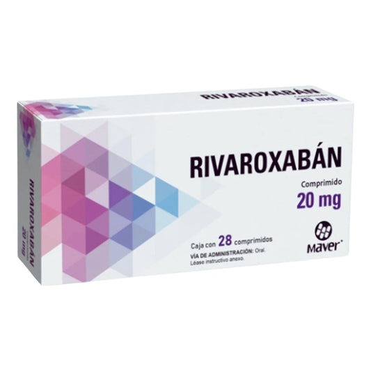 Rivaroxaban Maver 20 Mg Caja Con 28 Comprimidos