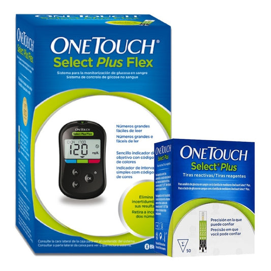 Glucómetro Onetouch Select Plus Flex Con 50 Tiras