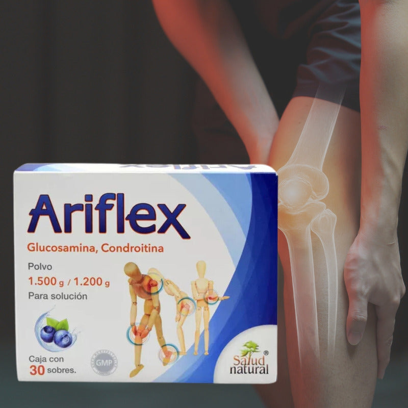 Ariflex Glucosamina Condroitina En Polvo Caja Con 30 Sobres
