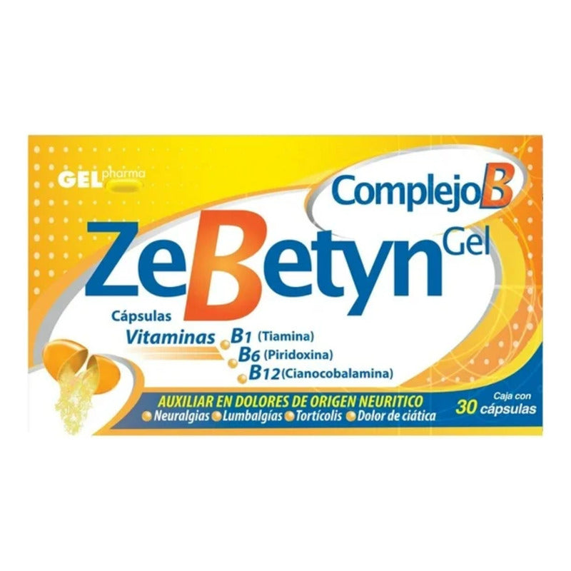 Zebetyn Gel Caja Con 30 Cápsulas Complejo B Gel Pharma No