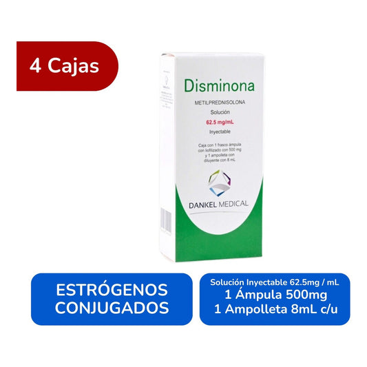 Disminona Metilprednisolona 62.5mg 4cjs 1 Amp 8ml C/u Dankel
