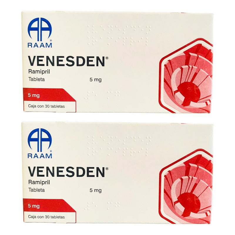 Venesden Ramipril 5 Mg 2 Cajas Con 30 Tabletas C/u Raam