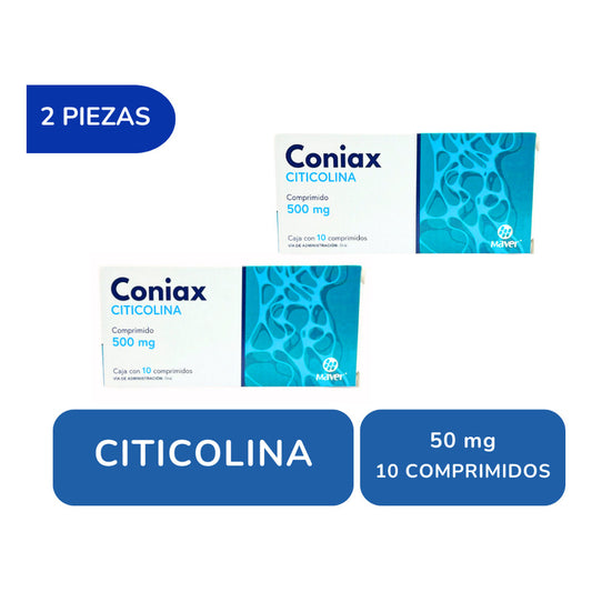 Coniax Citicolina 500 Mg 2 Cajas 10 Comprimidos C/u