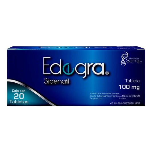 Edegra Sildenafil 100 Mg Caja Con 20 Tabletas Viagra