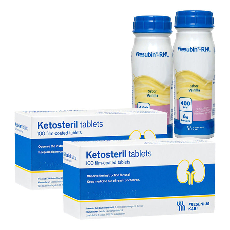 Ketosteril 630mg 2cajas 100tabletas C/u Fresenius Kabi Sin Sabor