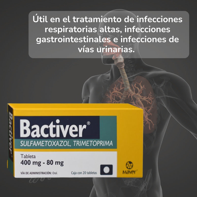 Bactiver Sulfametoxazol Trimetoprima Maver Duo 20 Tabs C/u