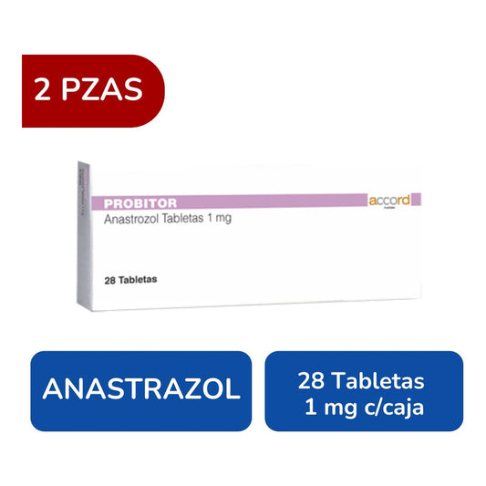 Probitor Anastrozol 1 Mg 2 Cjas 28 Tabletas C/u Accord Farma