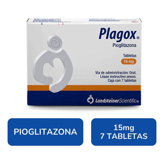 Plagox Pioglitazona 15 Mg Caja Con 7 Tabletas Landsteiner