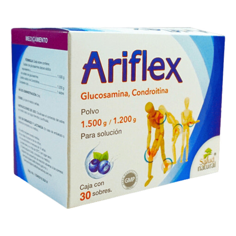 Ariflex Glucosamina Condroitina En Polvo Caja Con 30 Sobres