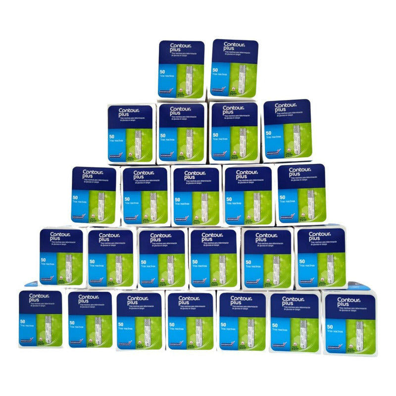 Contour Plus 24 Cajitas Con 50 Tiras Reactivas Cada Una