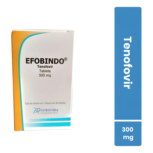 Efobindo Tenofovir 300 Mg Frasco Con 30 Tabletas Aurovida