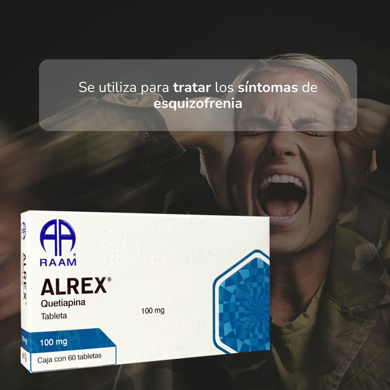 Alrex Quetiapina 100 Mg Caja Con 60 Tabletas