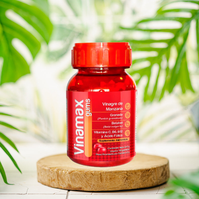 Vinamax Gums Frasco Con 110 Gomitas 242 G. Natutech Sin Sabor