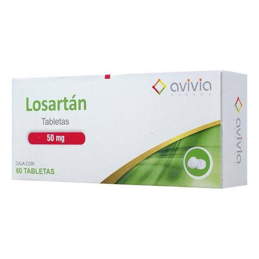 Losartan Avivia Losartan 50 Mg Caja C/60 Tabletas - Avivia Pharma, S.a. De C.v.