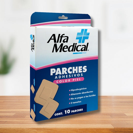 Alfa Medical Parches Adhesivos Color Piel Caja Con 10 Pzas
