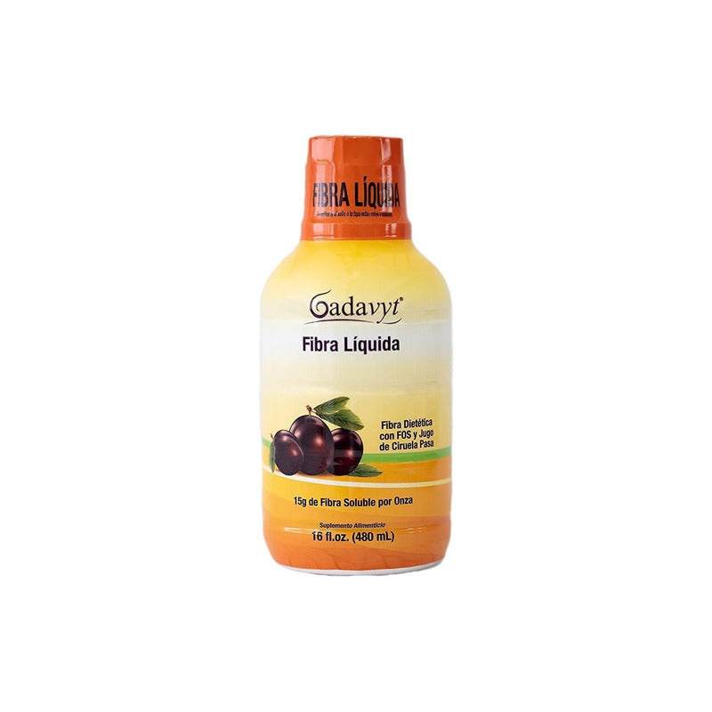 Gadavyt Fibra Líquida 16 Oz (480 Ml) Sabor Ciruela Pasa