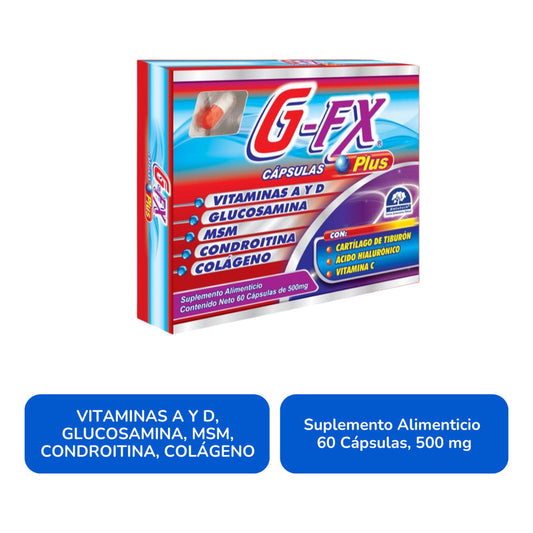 G-fx Capsulas Plus Caja Con 60 Capsulas De 500mg Sin Sabor