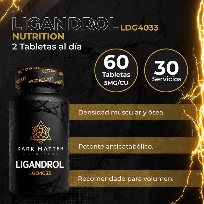 Ligandrol Sarms Aumento Masa Muscular Volumen Dark Matter 60 Tabs 30 Servicios Sabor Neutro