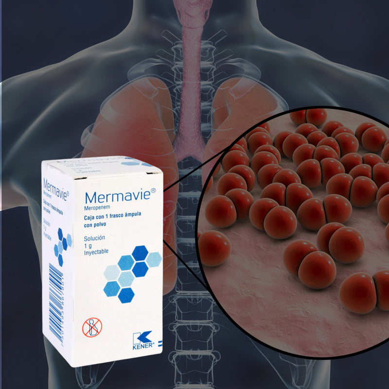 Mermavie Meropenem Solución Inyectable 1g 1 Frasco Ámpula