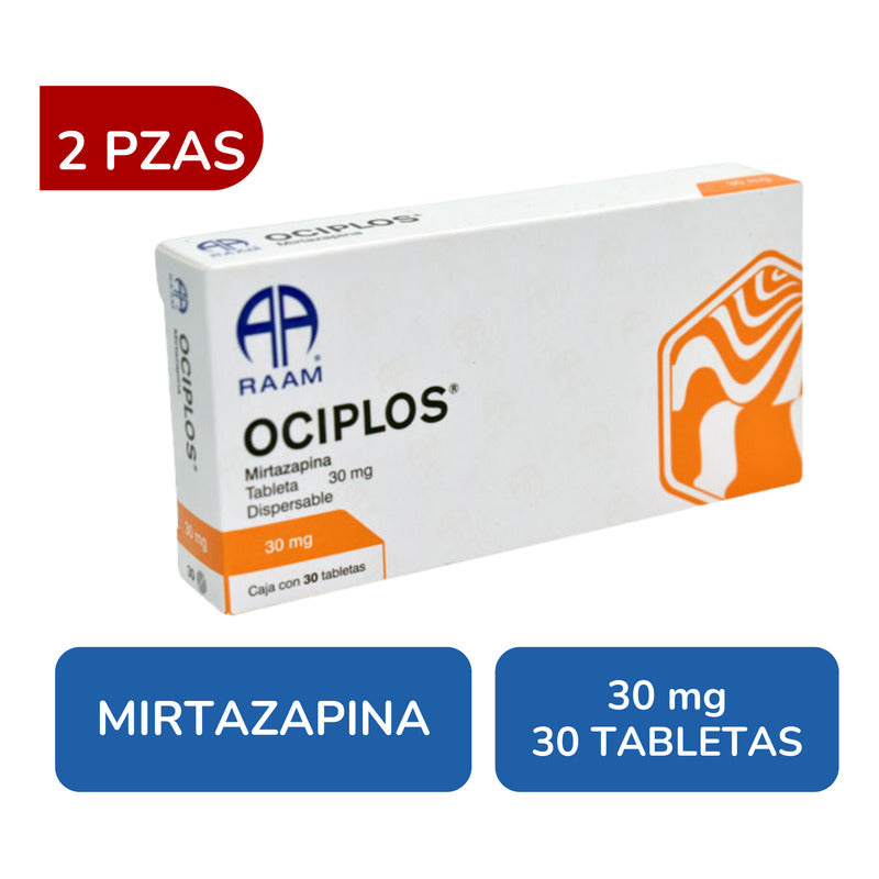 Mirtazapina Ociplos 2 Cajas 30 Mg 30 Tabletas Dispersables