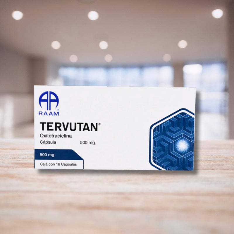 Tervutan Oxitetraciclina 500 Mg Caja Con 16 Cápsulas