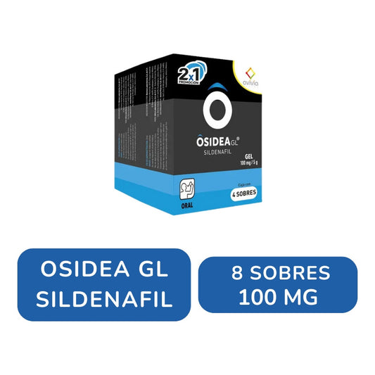 Avivia Sildenafil Osidea Gl Gel Oral 100 Mg Con 8 Sobres