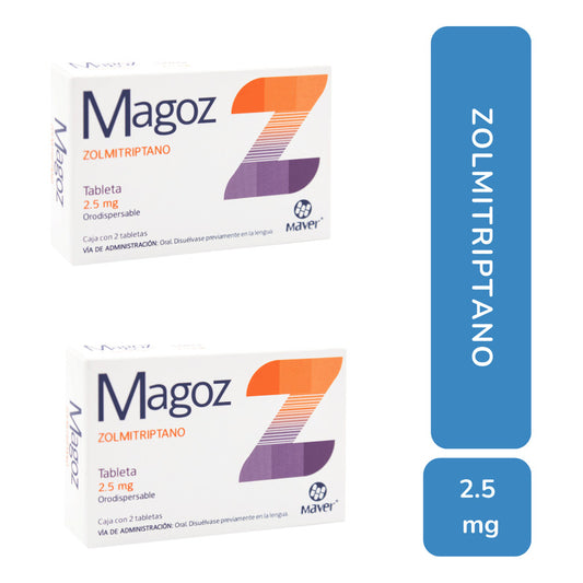 Magoz Zolmitriptano 5 Mg 2cajas Con 2 Tabletas C/u