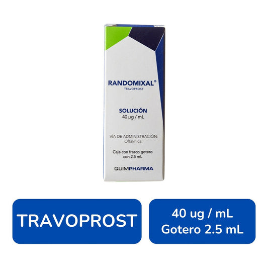 Randomixal Travoprost 40 Mcg Frasco Con 2.5 Ml Quimpharma