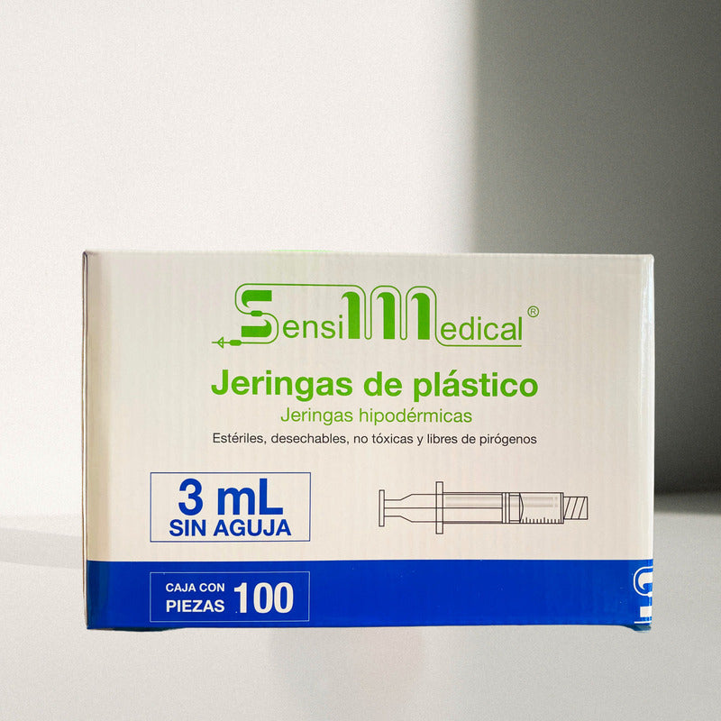 Jeringa De 3 Ml Sin Aguja 100 Pzas Jayor
