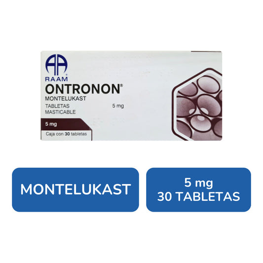 Ontronon Montelukast 5 Mg 30 Tabletas Masticables Raam