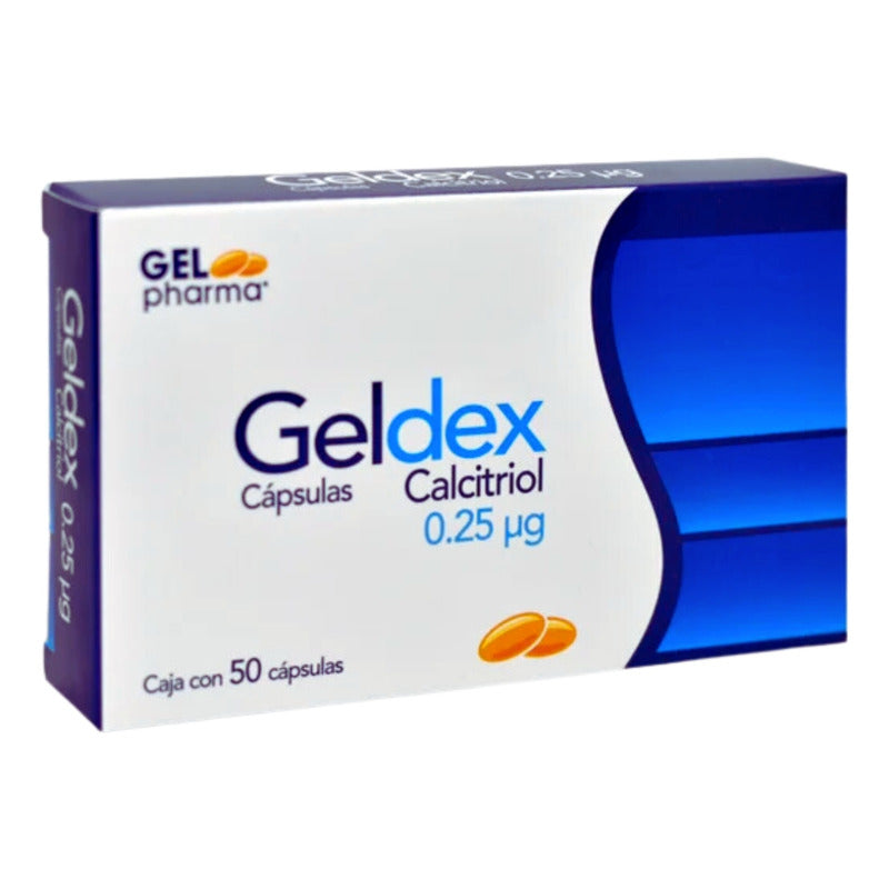 Geldex Calcitriol 0.25 Ug Gel Pharma Caja Con 50 Cápsulas