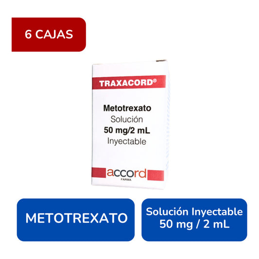 Traxacord Metotrexato 50 Mg / 2 Ml Inyectable 6 Cajas Accord