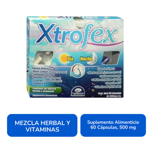 Xtrofex Día Y Noche Caja C/60 Capsulas Menopausia