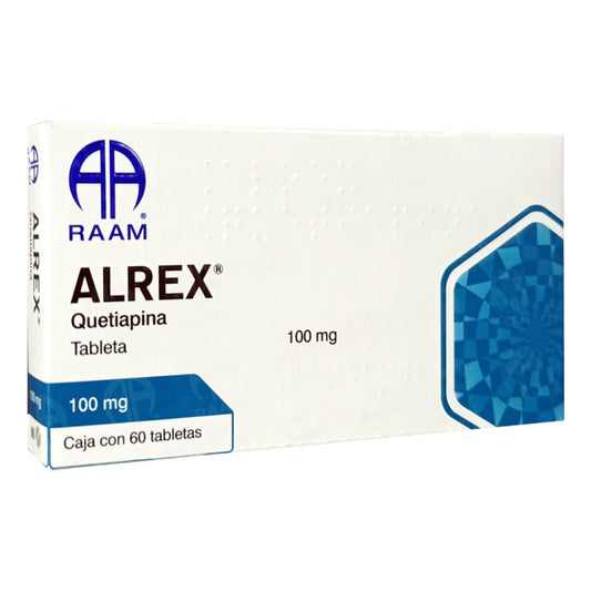Alrex Quetiapina 100 Mg Caja Con 60 Tabletas