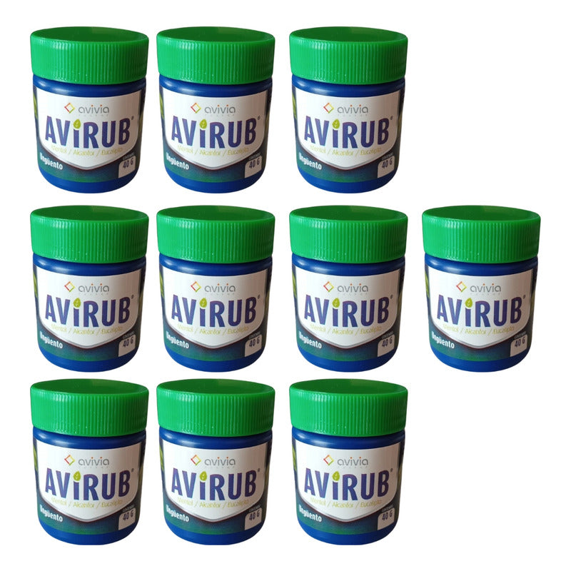 Avirub Mentol/alcanfor/eucalipto Unguento 10 Tarros 40g C/u